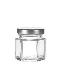 담은 미니육각40 유리병 미니쨈병 살구쨈병 쨈병 낱개, 마개 블랙