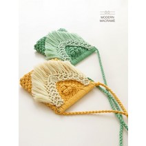 마크라메 미니 크로스백 가방 만들기 2컬러 DIY 키트 마크라메재료 + 제작영상무료제공