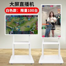 디지털간판 사이니지 게시판 광고모니터 대형스크린, 터치스크린, 43 인치 + 모바일 스탠드 (모두 흰색)