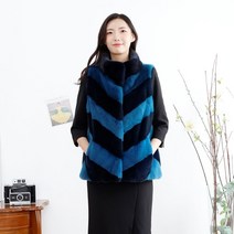 우진모피(WJ) 코펜하겐퍼 휘메일풀스킨 블루투톤 밍크베스트 국내생산 본사직영