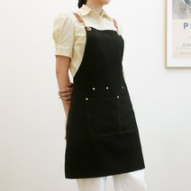 오투라이프 리오 폴리 옥스포드 앞치마, 블랙, 1개