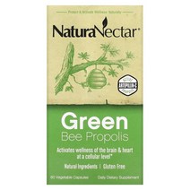 NaturaNectar (내추라넥타) 그린 꿀벌 프로폴리스 베지 캡슐 60정, 기본