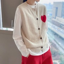 가디건 사무실 슬림핏 브이넥 겨울 니트 조끼 단추 경량 옆트임 감성적인 포켓 도톰