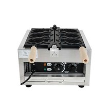 10원 빵 기계 창업 장사 십원 모양 빵틀 와플 메이커, 물고기를 안고 있는 5홀 고양이(패키지)