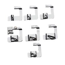 7Pcs 재봉틀 노루발 세트 재봉 부품 재봉틀 액세서리, 은, 금속