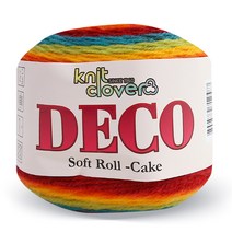 니뜨 데코케이크얀(200g) 뜨개실무료도안증정 니뜨사계절실소품실가방실그라데이션실, 03_레인보우