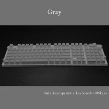 게이밍 키보드 기계식 반투명 keycaps 체리 mx 스위치 기계식 키트 backlit108 키 스위치, 회색