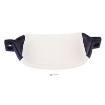 YSSHOP 보트 펜더 6.3' x 22.8'- 해양 범퍼 비닐 도킹 늑골이 있는 흰색, 58x16cm, 플라스틱, 블루 화이트