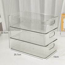 탁상겸용 수납함 대용량 코스메틱 마스크팩 투명 아크릴로 정리함 학생문구 박스에 넣는 고문, T03-3 투명한 핸드캐리 레이어드 가능