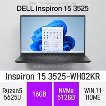 DELL 인스피론 15 3525 WH02KR, WIN11 HOME, 16GB, 512GB, AMD, 블랙