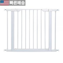 [Midwest Homes for Pets 정품] MidWest 73.7cm(29인치) 높이 워크스루 스틸 반려동물 안전문 - 96.5cm(38인치) 너비 소프트 화이트 659, White_29-Inch