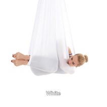 플라잉요가해먹 가정용 해먹 요가 천 공중 요가 해먹 플라잉 스윙 탄성 5 미터 전체 액세서리 세트 대한 최, 06 white_02 M