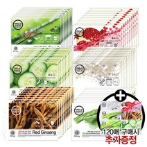 듀이 마스크팩 60매/달팽이+콜라겐+알로에베라+오이+홍삼+진주 시트 마스크 10매씩 6종류