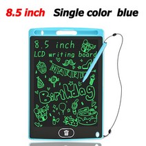 드로잉패드 웹툰그리기패드 그림용태블릿 8.5/12 인치 휴대용 스마트 lcd 어린이 쓰기 보드 그리기 태블릿, 한개옵션1, 09 Blue 8.5in Single