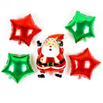 파티짱 크리스마스 풍선5세트 (꼼짝마산타) XMAS 호일 은박 풍선