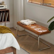 웨이팅의자 덴마크의자 수입의자 nordic pu leather stool 간단한 현대, 100x40x45cm