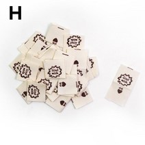 50Pcs 코튼 천 레이블 수 제 양 화 환 태그 모자 가방 손수 만든사랑 봉 액세서리 2x4CM, 04 H