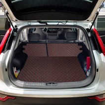 올뉴니로EV 2022.05~ 전용 4D 퀼팅가죽 차박 트렁크매트+뒷열커버 풀셋트 캠핑매트 카매트, 올뉴 니로 EV 2022년 5월~, 레드