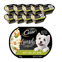 시저 심플리 닭고기 당근 감자 강아지습식사료, 닭, 37g, 20개