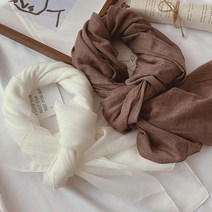pkpj 2개세트 소프트 롱 코튼 면 간절기 얇은 스카프 머플러
