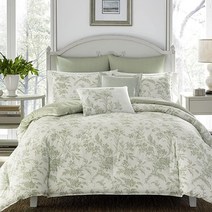 Laura Ashley 양면 면 침구 세트 킹 사이즈 로라애슐리