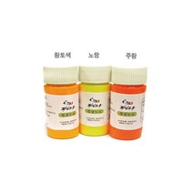 우레탄 이액형 형광(주황 노랑 황토색 중 택1)도료 25ml, 형광황토색
