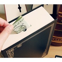 [지원지구] 책장 서재 티나지않는 비상금 미니금고 작은 돈통 히든 귀중품 비밀공간 안전지폐 지페 저금통, 레드(대)