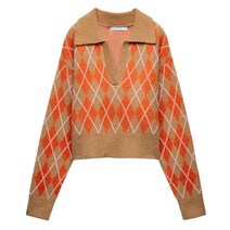 ZARA 다이아몬드 브이넥 니트 스웨터 03920002050