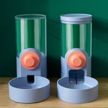 아이구감사합니다 고양이 철장 반자동 급식기 급수기, 블루