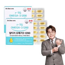 닥터닥터스 알티지 오메가3 1200 3개월분 6개월분 고함량 IFOS 5STAR 멸치 캐나다, 6개월분(2EA)