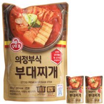 [옐로가든] 즉석찌게 간편조리 햄가득 오뚜기 의정부식 부대찌개 500g, 의정부식부대찌개500g