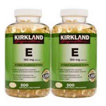 커크랜드 비타민E 400IU 180mg 500소프트겔 2팩, 2개, 500정