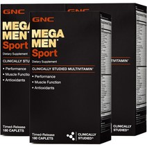 [3개 SET] GNC 메가맨 스포츠 (180캐플렛) Mega Men Sports 180cts 지엔씨 스포츠 남성종합비타민, 1