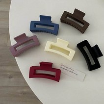 피오니앤 무광 미디움 사각 집게핀 6color