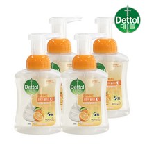 데톨 포밍 핸드워시 250ml x 4개 애플 블러섬 오렌지 블리스 거품비누 폼 손세정제 항균 핸드 워시 모이스처라이징 밀크 107139, 02. 데톨 포밍 핸드워시 애플 x 4개