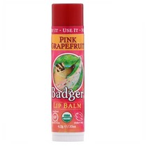 뱃저 핑크 그레이프프룻 립밤 Badger Lip Balm Pink Grapefruit, 4.2g, 1개