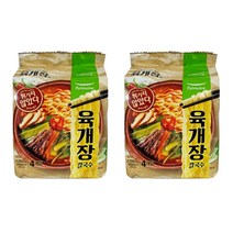 풀무원 육개장칼국수 483.6g 1봉지 (120.9g x 4개입) x 2개 생면식감 라면 건면, 8개
