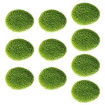 10pcs 인공 녹색 이끼로 덮인 돌 시뮬레이션 식물 장식 인조 바위 공 DIY 공예품, 모델 60