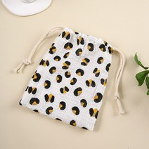 복조리 파우치 어린이집 복주머니 생리대 스트랩 스트링 미니 여성용 귀여운 곰 코튼 드로스트링 백 수납