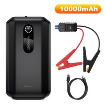 baseus 휴대용 자동차 점프 스타터 장치 power bank Emergency 12000mah high power 12v car battery booster auto start, 12000mah 블랙, 협력사