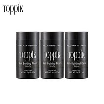 토픽 TOPPIK 어두운갈색 3g x 3개 천연양모케라틴 흑채 증모제 펌프별매, 1개, 토픽 3g x 3개 어두운갈색