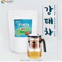잠잘오는차 숙면에좋은 카페인없는 차 꿀잠 제주 감태차 100티백+티포트 500ml세트