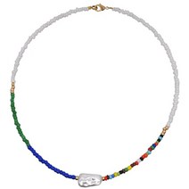 진주목걸이레이어드 진주롱목걸이 Yumfeel 수제 목걸이 쥬얼리 진주 돌 꽃 씨앗 비즈 목걸이 여성 보헤미안 유행 페르시 초커