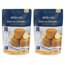 Keto and Co 케토앤고 바나나 카라멜 머핀 믹스 8.8oz(251g) 2팩