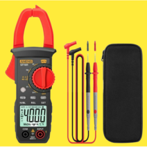 누설전류계 후크메터테스트기 누설전류측정기 검전기 후쿠메타 클램프메타 후꾸메타 ST181 디지털 클램프 미터 4000 카운트 DC/AC 전류 멀티 전류계 전압 테스터 자동차 앰프 H, 빨간