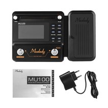 Muslady-MU100 기타 멀티 이펙트 프로세서 일렉트릭 페달 지원 180s 루프 녹음 튜너 탭 템포 리듬, 01 EU