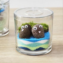 비단이끼 생이끼 테라리움 만들기 키트, 색모래(블루톤)