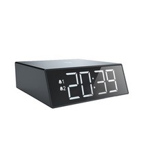 쿨린 LED 알람 시계 고속 무선 충전기 SMODO-204, 블랙