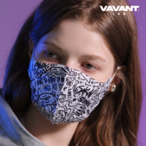 [건영 마스크] 바반트 새부리 패션 마스크 대형 20매, 노크 화이트