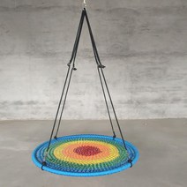 감통그네 감각 발달 훈련 원형 스윙 그네 유치원 놀이터, 레인보우 100cm